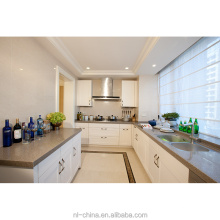 Espresso maple wood kitchen cabinet with frosted glassed inserted for Hotel Candlewood Suites outdoor kitchen